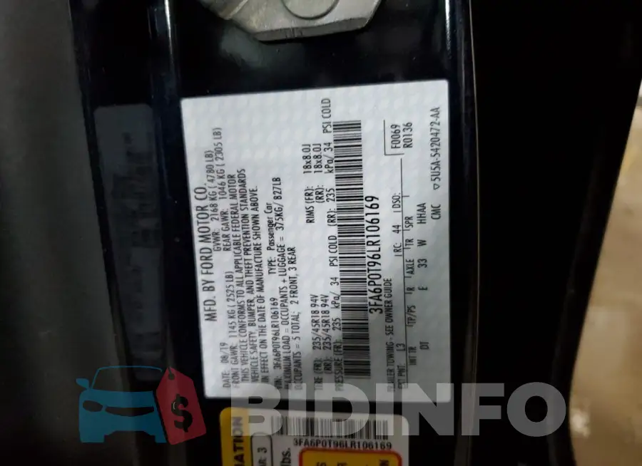 3FA6P0T96LR106169 Photo# 12
