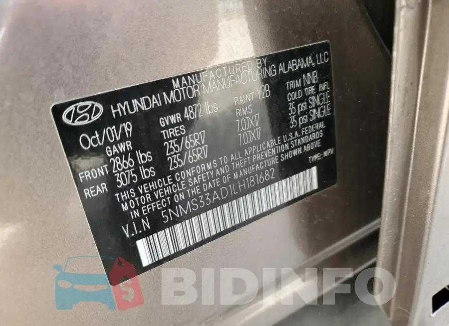 5NMS33AD1LH181682 Photo# 14