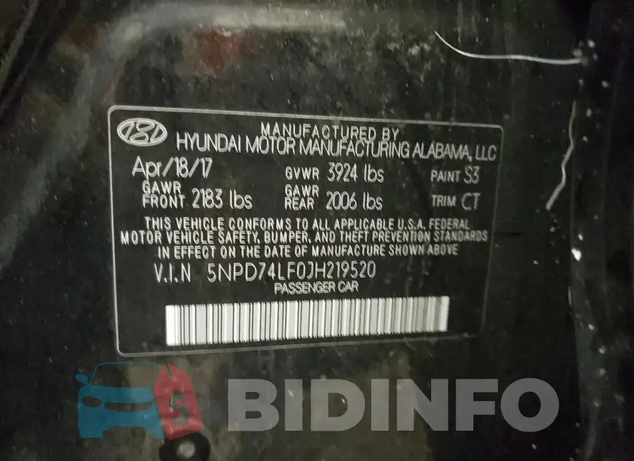5NPD74LF0JH219520 Photo# 13