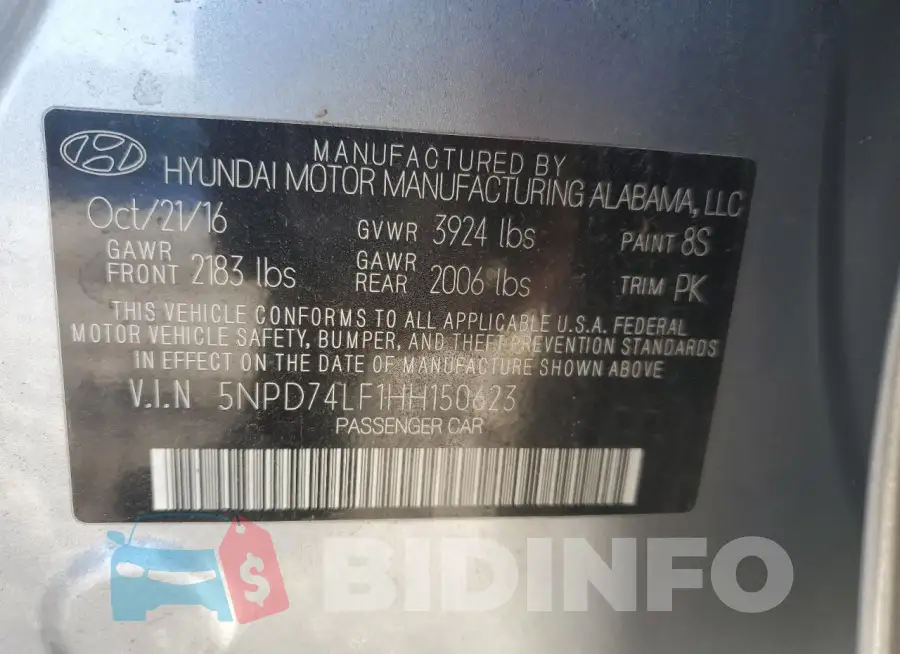5NPD74LF1HH150623 Photo# 12