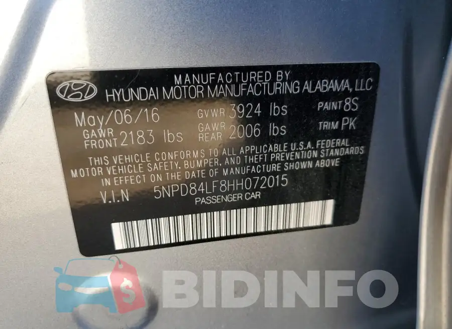 5NPD84LF8HH072015 Photo# 12