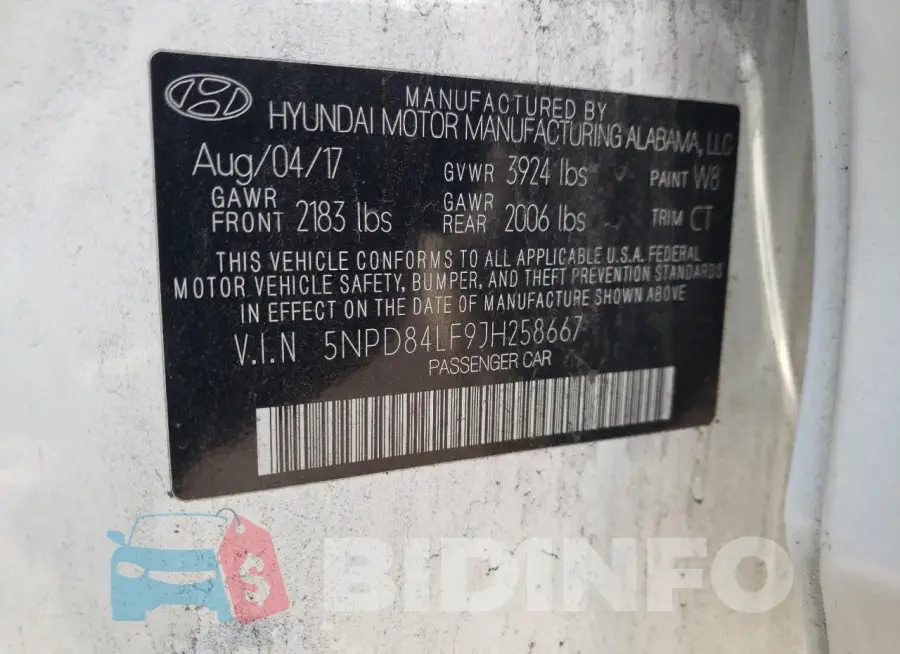 5NPD84LF9JH258667 Photo# 13