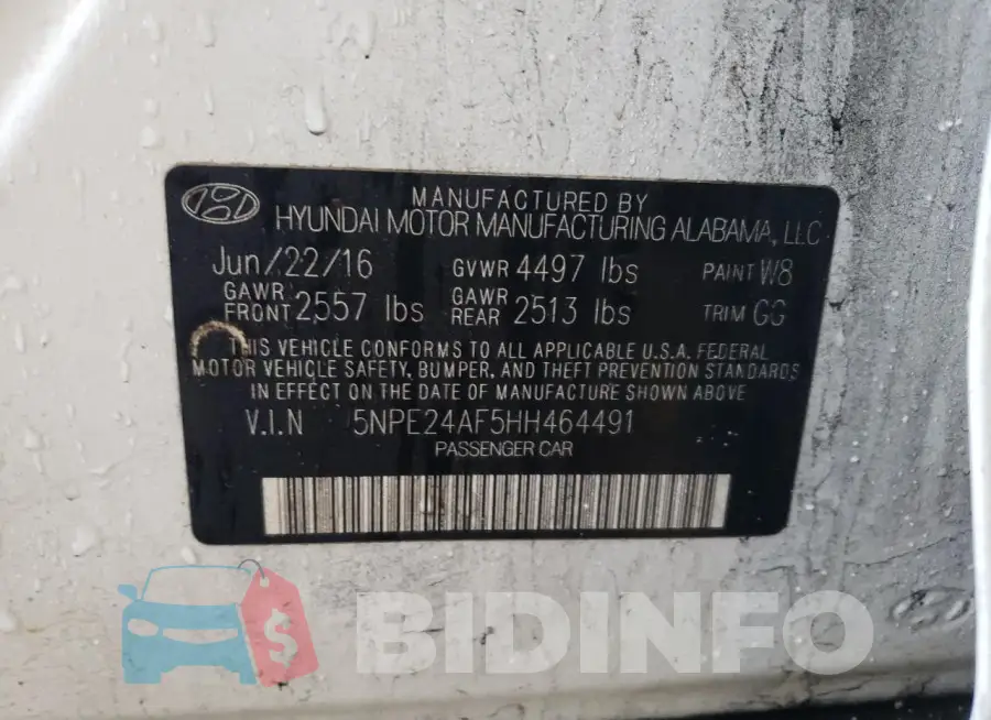 5NPE24AF5HH464491 Photo# 13