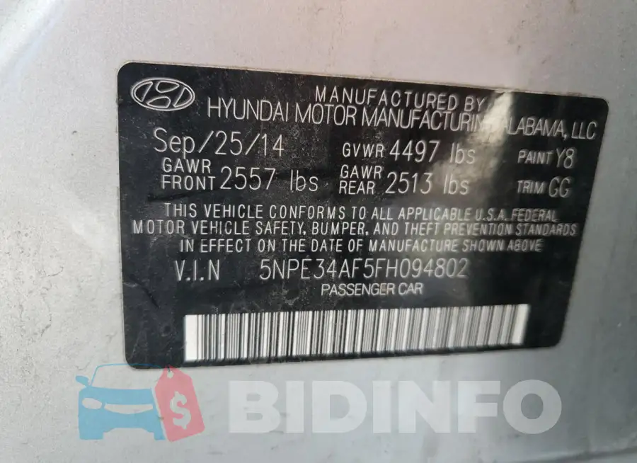 5NPE34AF5FH094802 Photo# 12