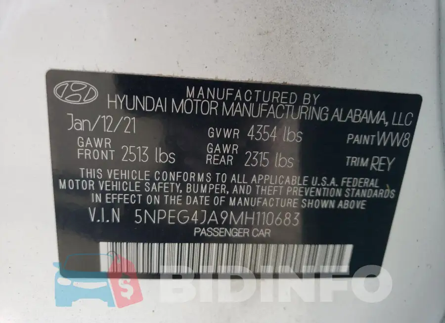 5NPEG4JA9MH110683 Photo# 12