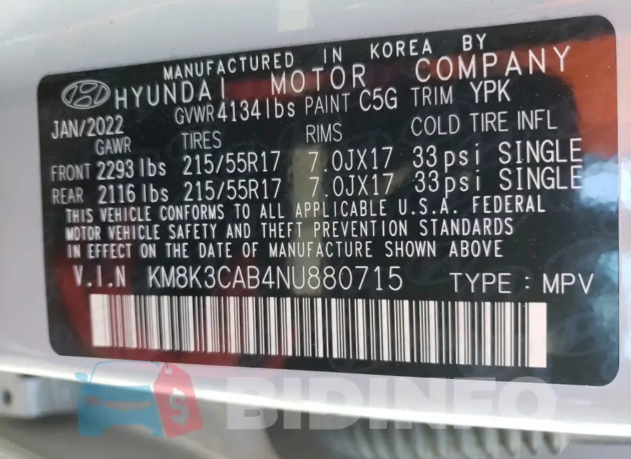 KM8K3CAB4NU880715 Photo# 13