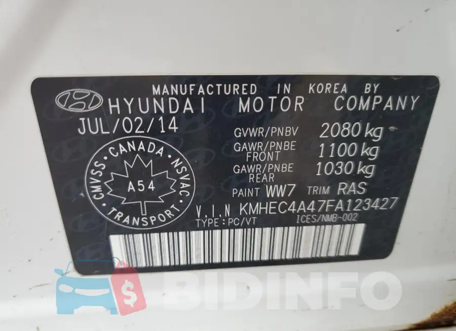 KMHEC4A47FA123427 Photo# 12