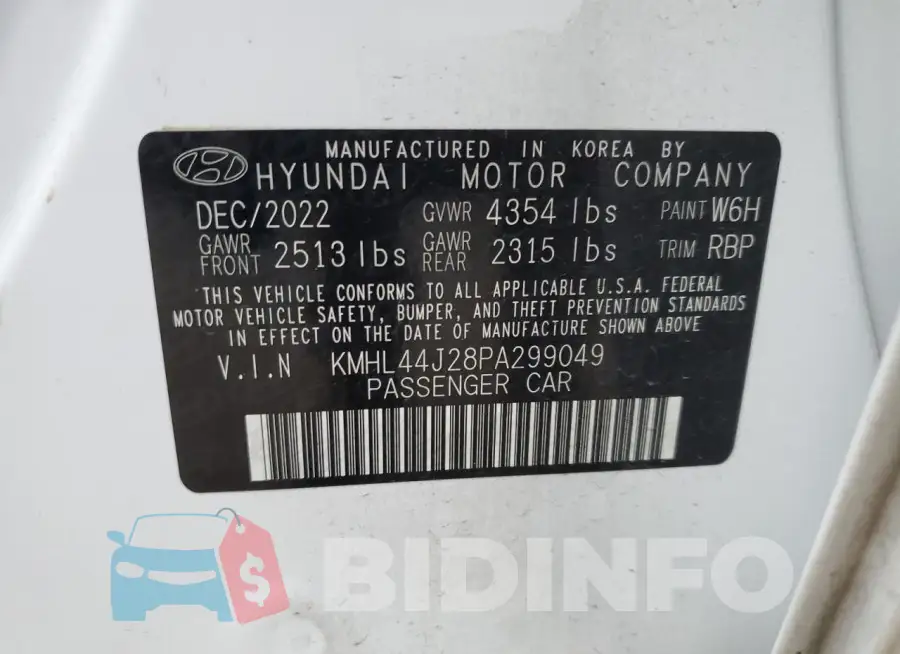 KMHL44J28PA299049 Photo# 12
