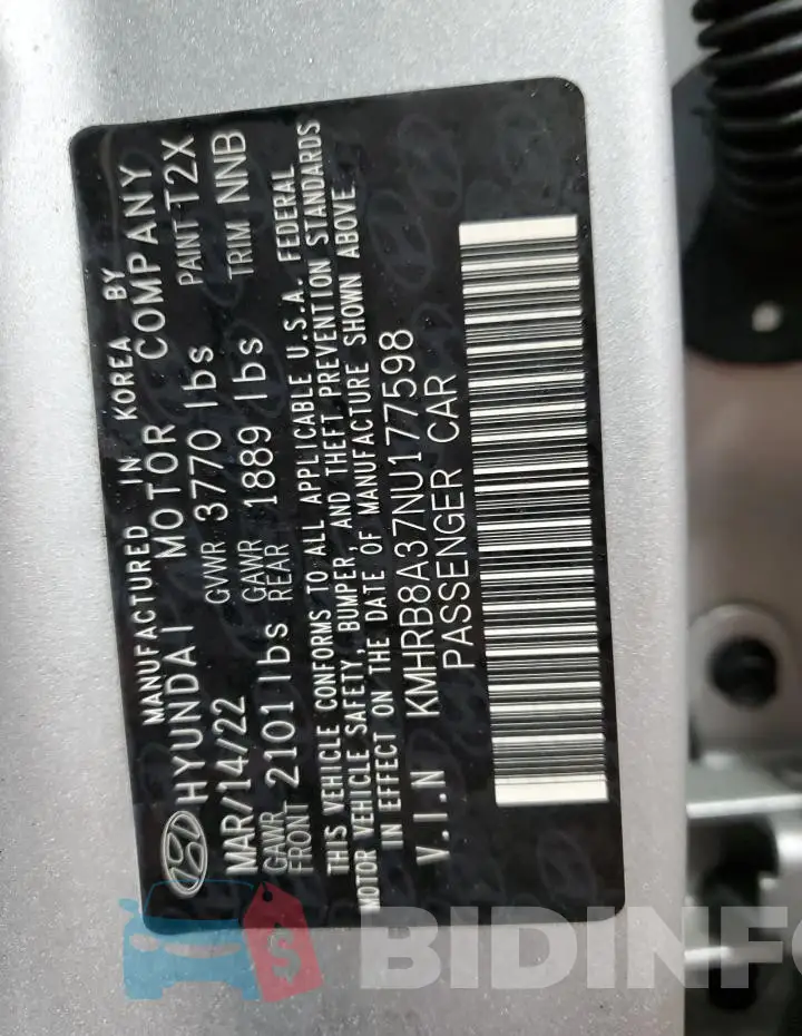 KMHRB8A37NU177598 Photo# 14