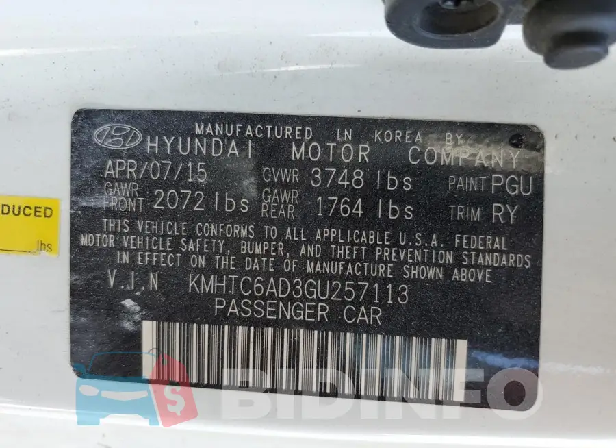 KMHTC6AD3GU257113 Photo# 13