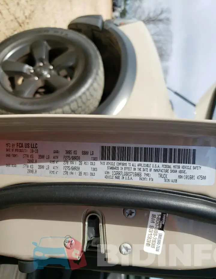 1C6RR7LG6KS718066 Photo# 12