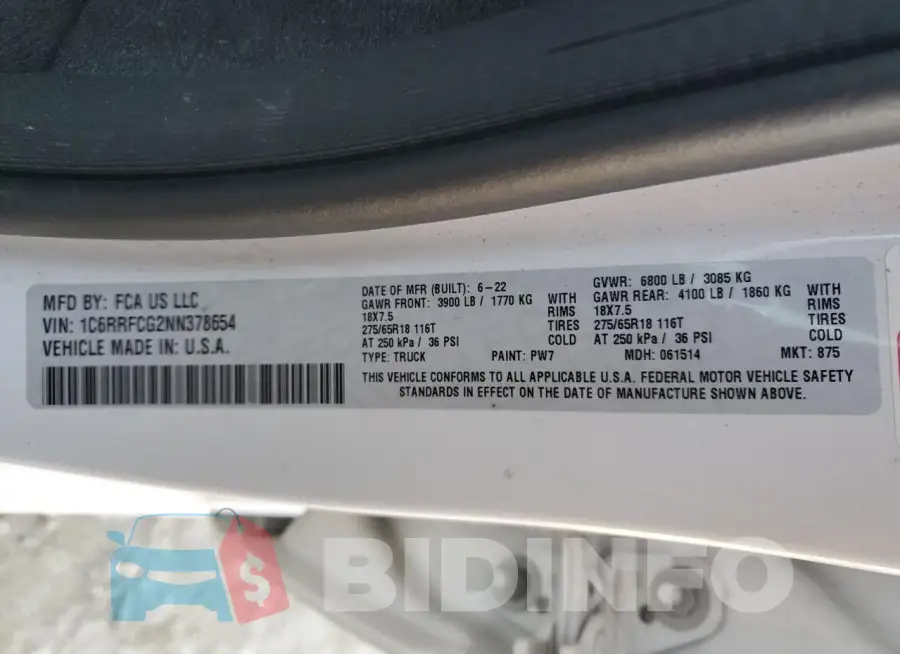 1C6RRFCG2NN378654 Photo# 12