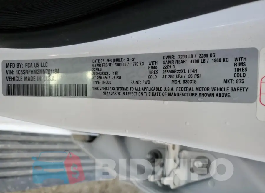 1C6SRFHM2MN701194 Photo# 12
