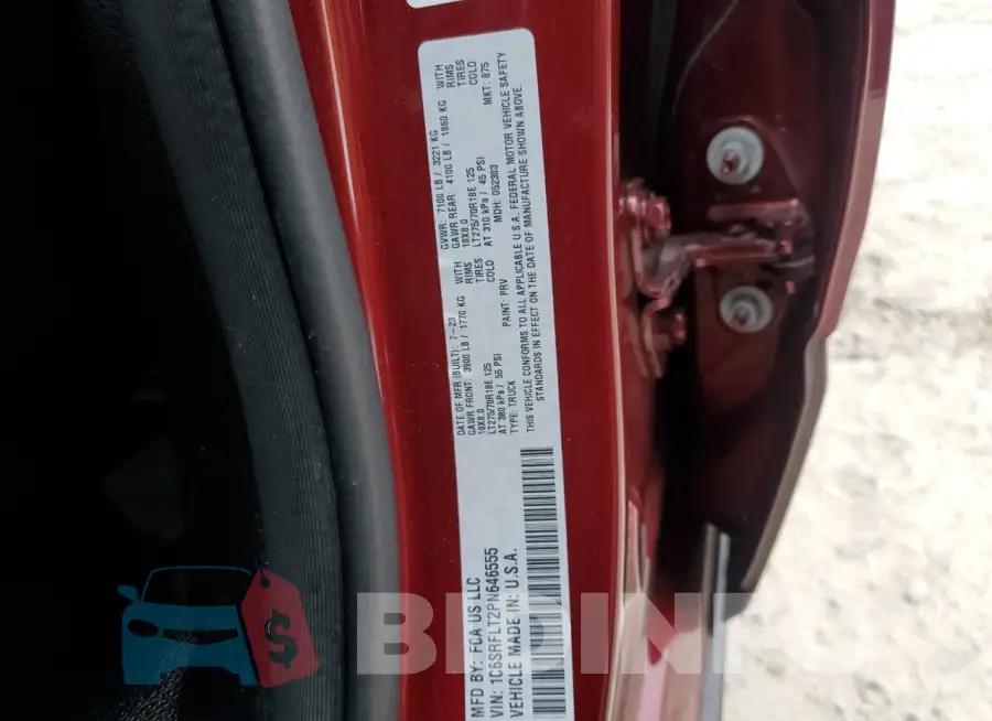 1C6SRFLT2PN646555 Photo# 12