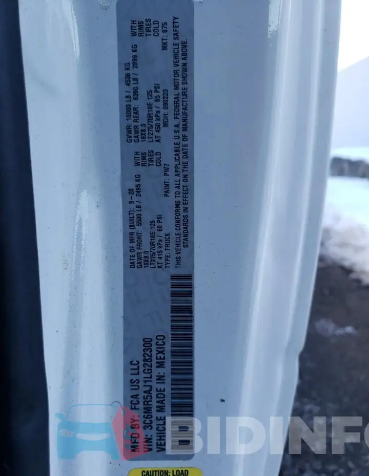 3C6MR5AJ1LG282300 Photo# 12