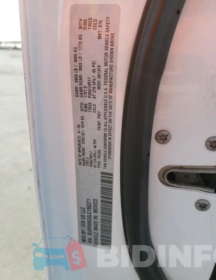 3C6RR6KG6LG186371 Photo# 12