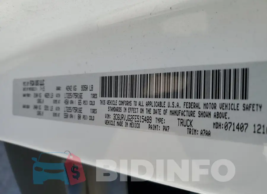 3C6URVJG2FE515489 Photo# 13