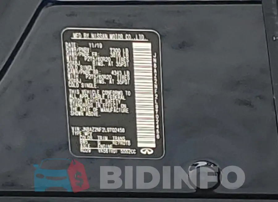 JN8AZ2NF2L9702456 Photo# 13