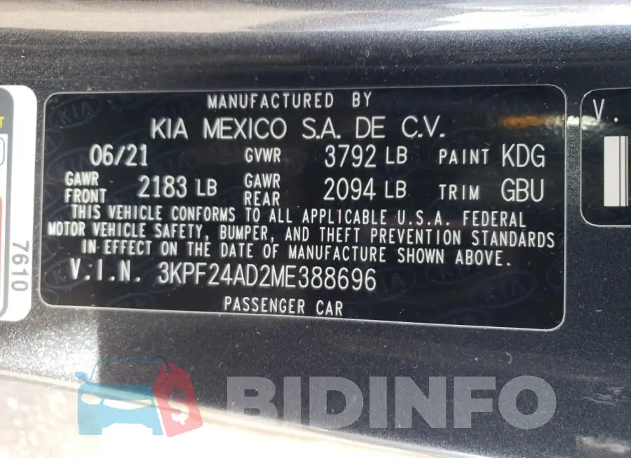 3KPF24AD2ME388696 Photo# 12