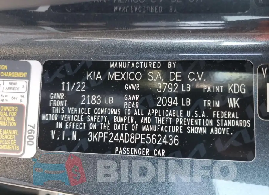 3KPF24AD8PE562436 Photo# 13