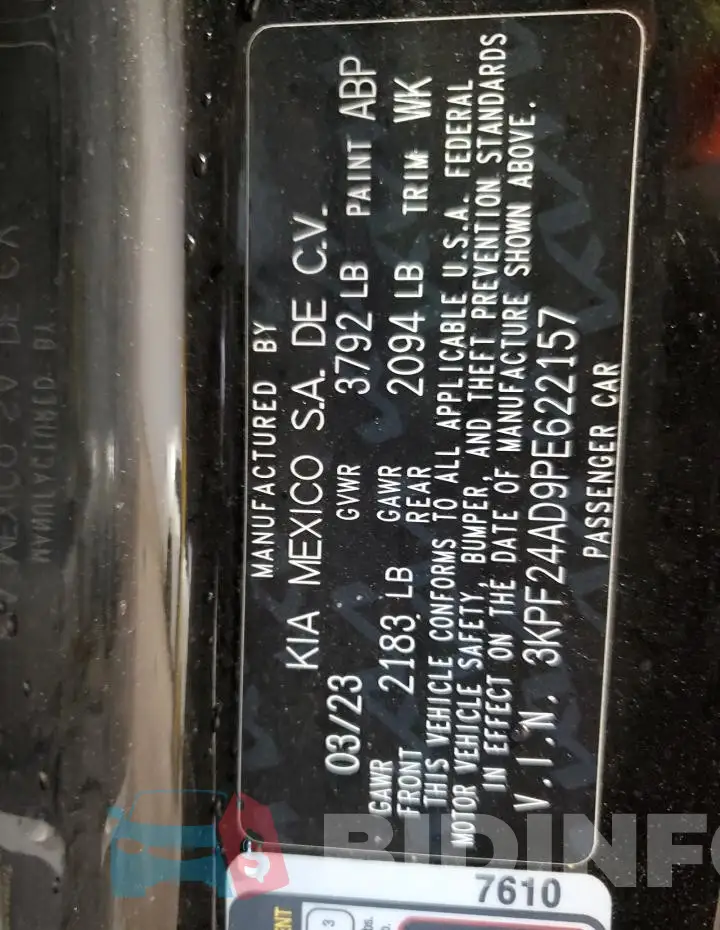 3KPF24AD9PE622157 Photo# 12