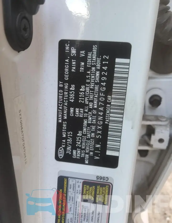 5XXGN4A70FG492412 Photo# 13