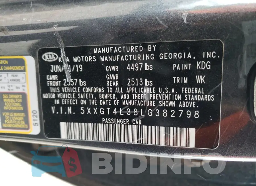 5XXGT4L38LG382798 Photo# 12