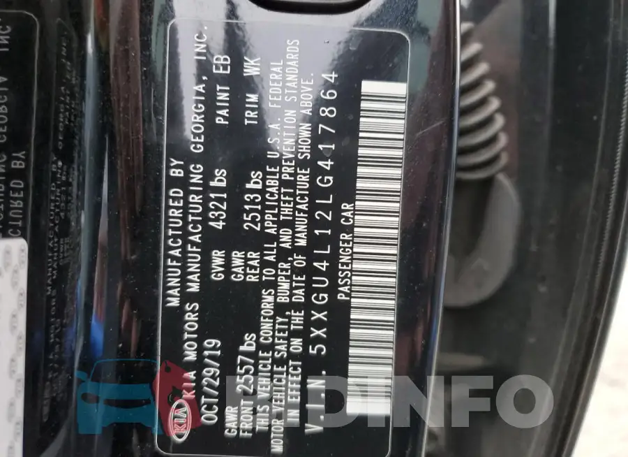 5XXGU4L12LG417864 Photo# 12