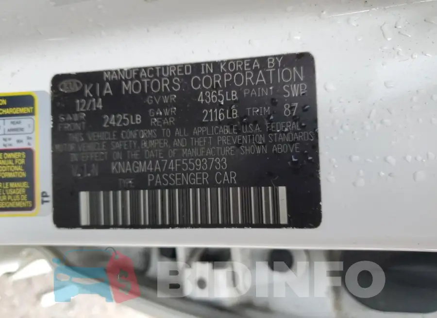 KNAGM4A74F5593733 Photo# 12