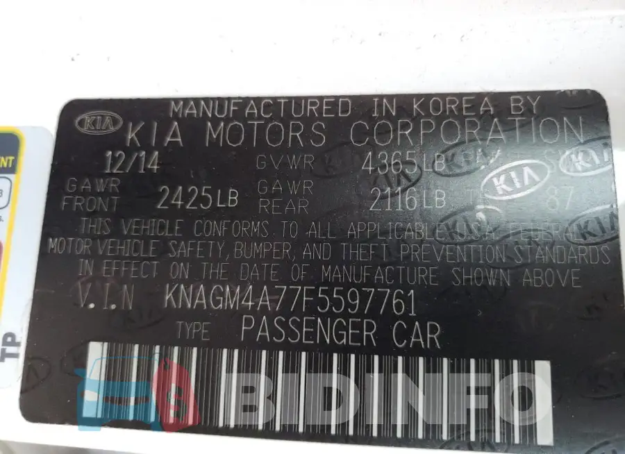 KNAGM4A77F5597761 Photo# 12