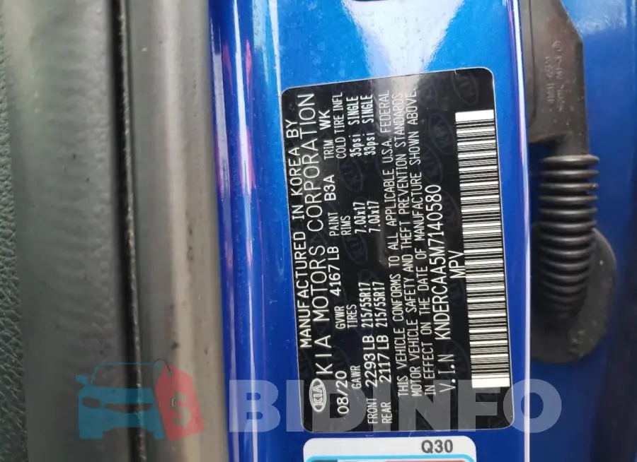 KNDERCAA5M7140580 Photo# 12