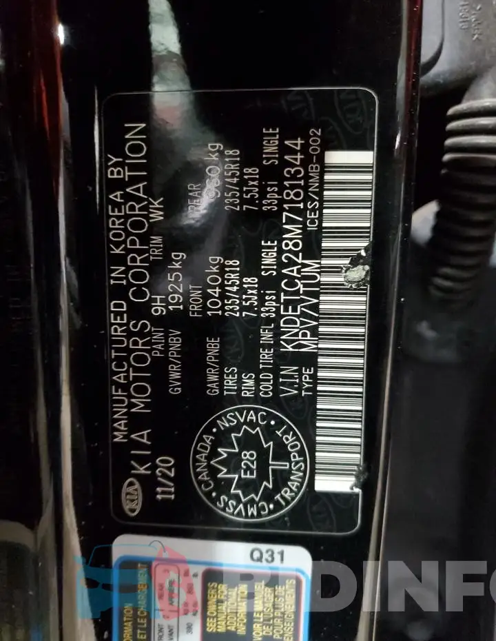 KNDETCA28M7181344 Photo# 13