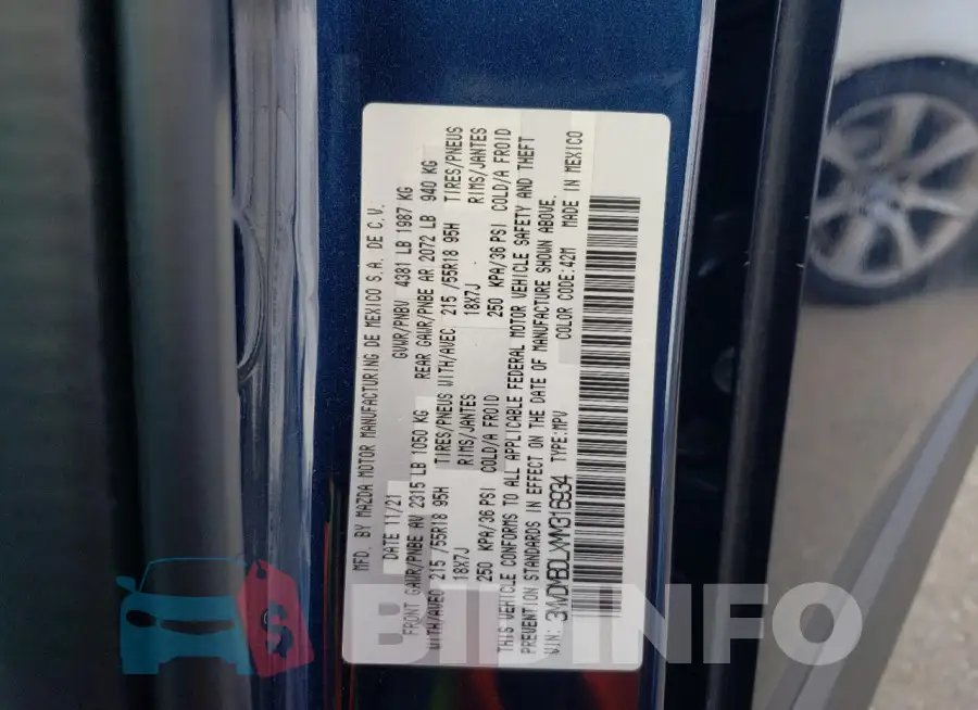 3MVDMBDLXMM316934 Photo# 12