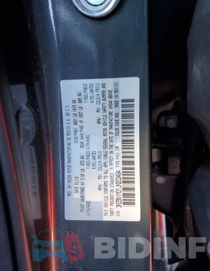 3MZBN1M31JM203494 Photo# 12