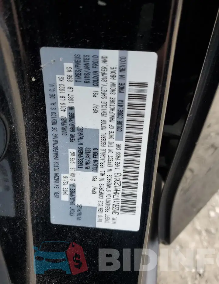 3MZBN1V74HM120413 Photo# 12