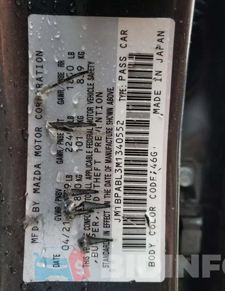 JM1BPABL3M1340552 Photo# 12