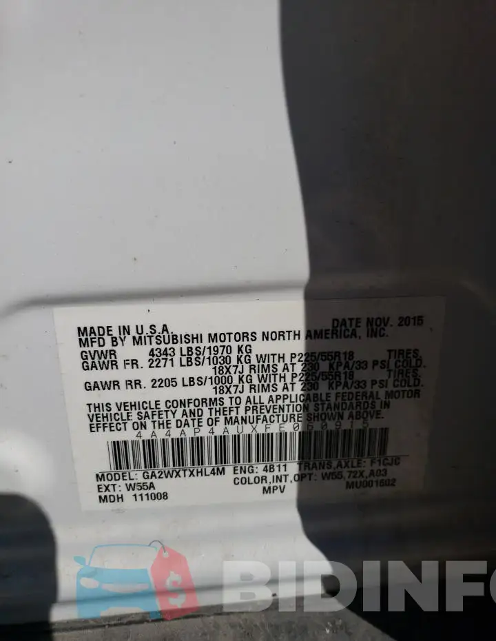 4A4AP4AUXFE060915 Photo# 13