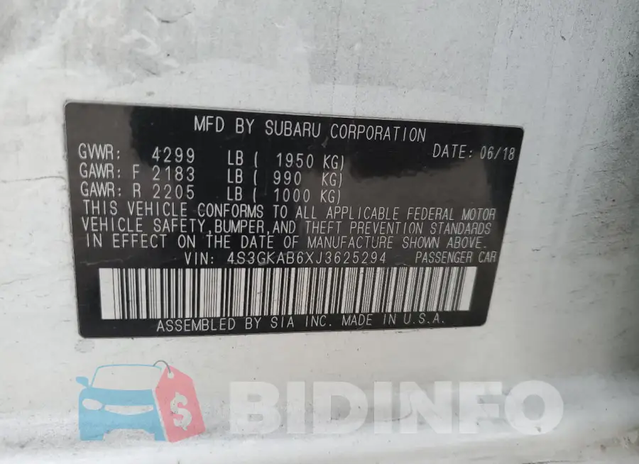 4S3GKAB6XJ3625294 Photo# 12
