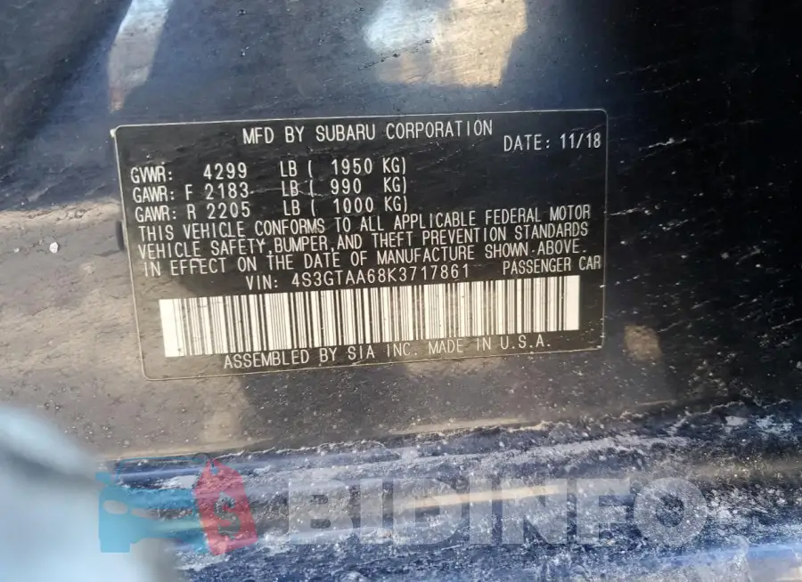 4S3GTAA68K3717861 Photo# 12
