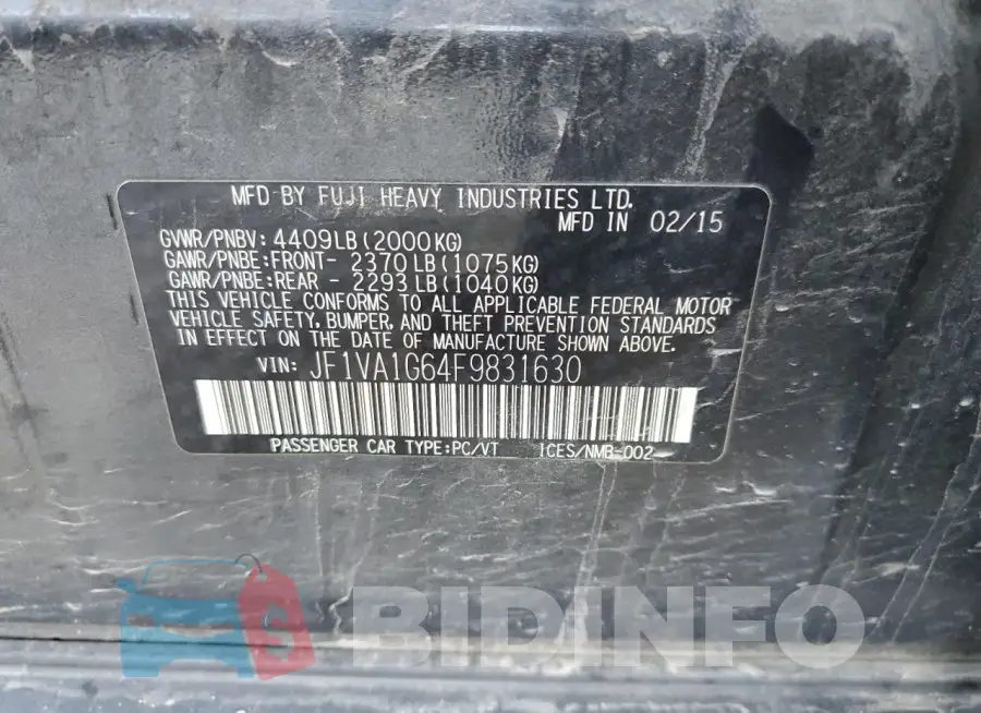 JF1VA1G64F9831630 Photo# 12