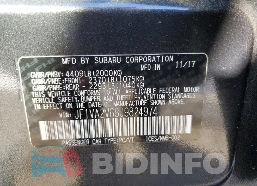 JF1VA2M68J9824974 Photo# 12
