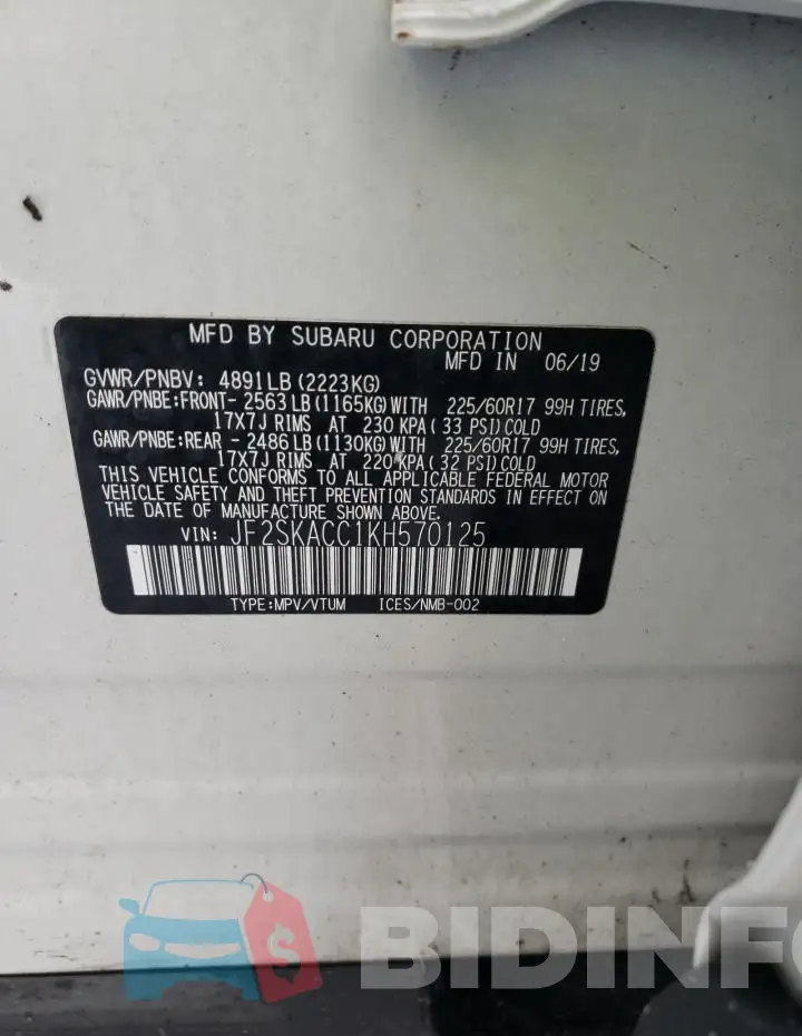 JF2SKACC1KH570125 Photo# 12