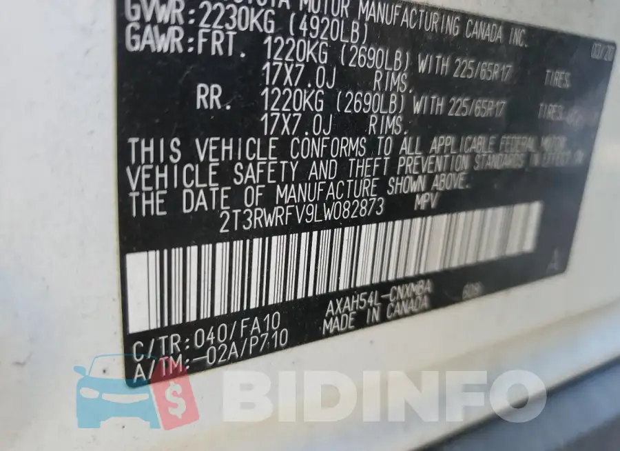 2T3RWRFV9LW082873 Photo# 14