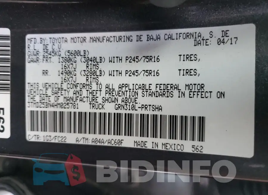3TMDZ5BN4HM025781 Photo# 12