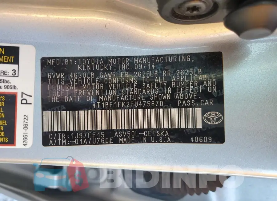 4T1BF1FK2FU475670 Photo# 12
