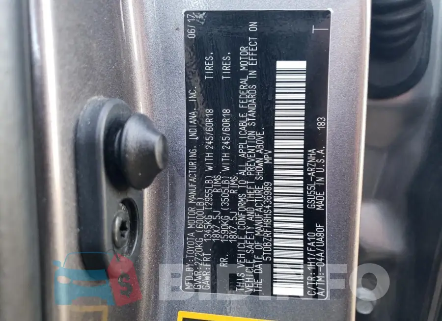 5TDBZRFH8HS436989 Photo# 12