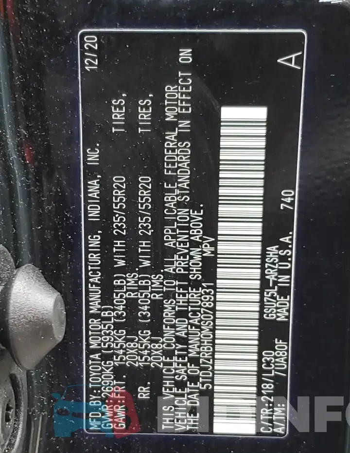 5TDJZRBH0MS078931 Photo# 13