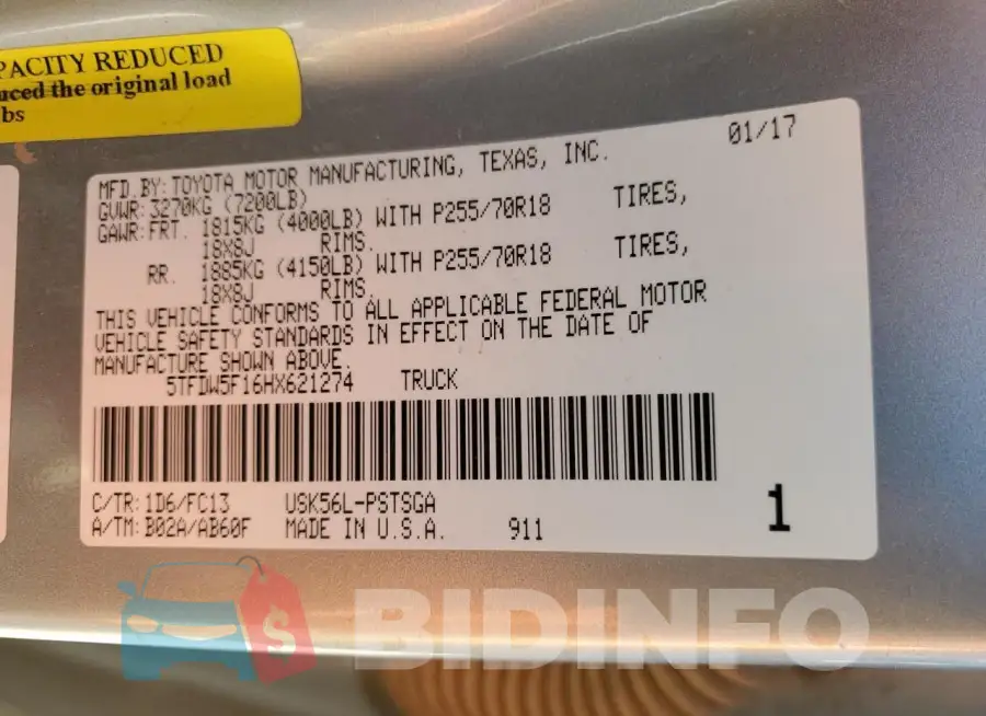 5TFDW5F16HX621274 Photo# 12