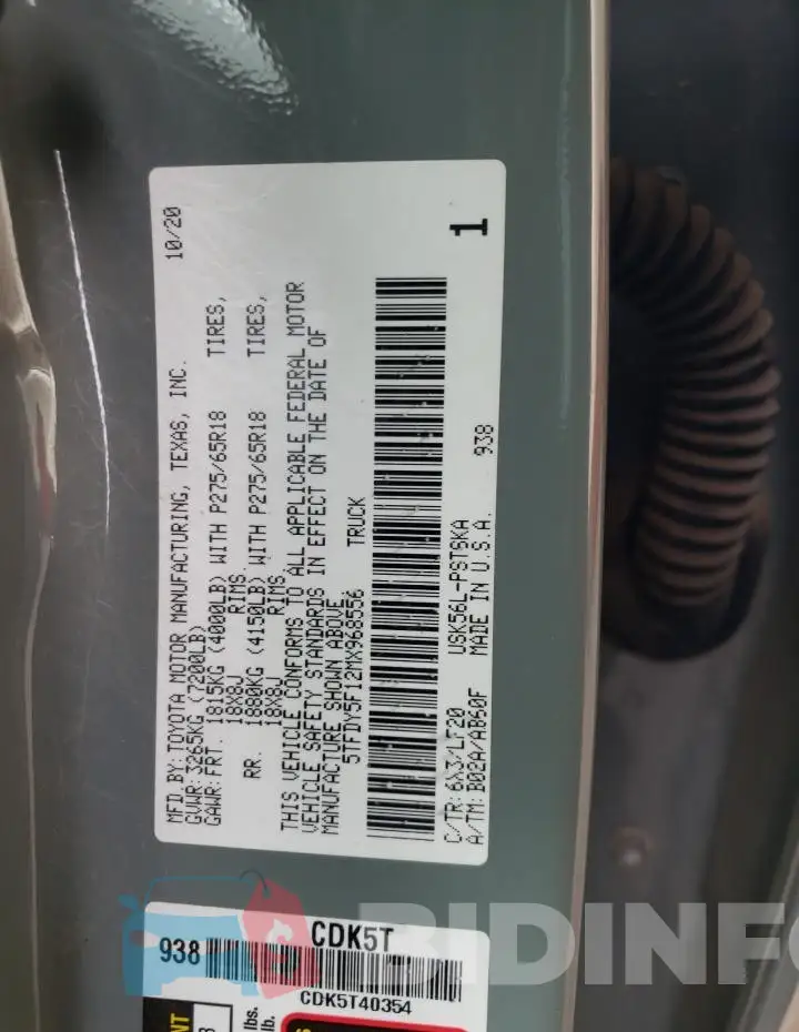 5TFDY5F12MX968556 Photo# 12