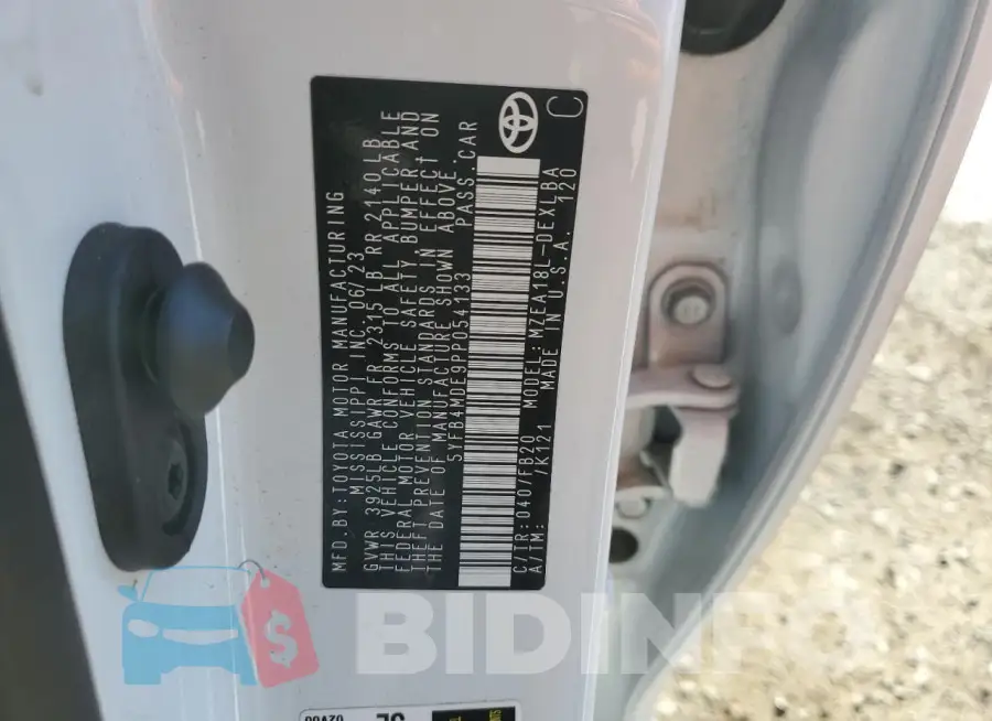 5YFB4MDE9PP054133 Photo# 12